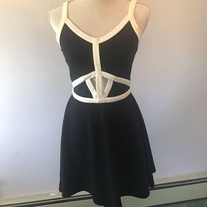 SOLD - Material Girl Black Skater Dress